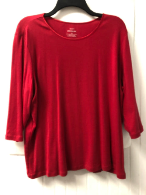 Red CJ Banks Long Sleeve Shirt Women's