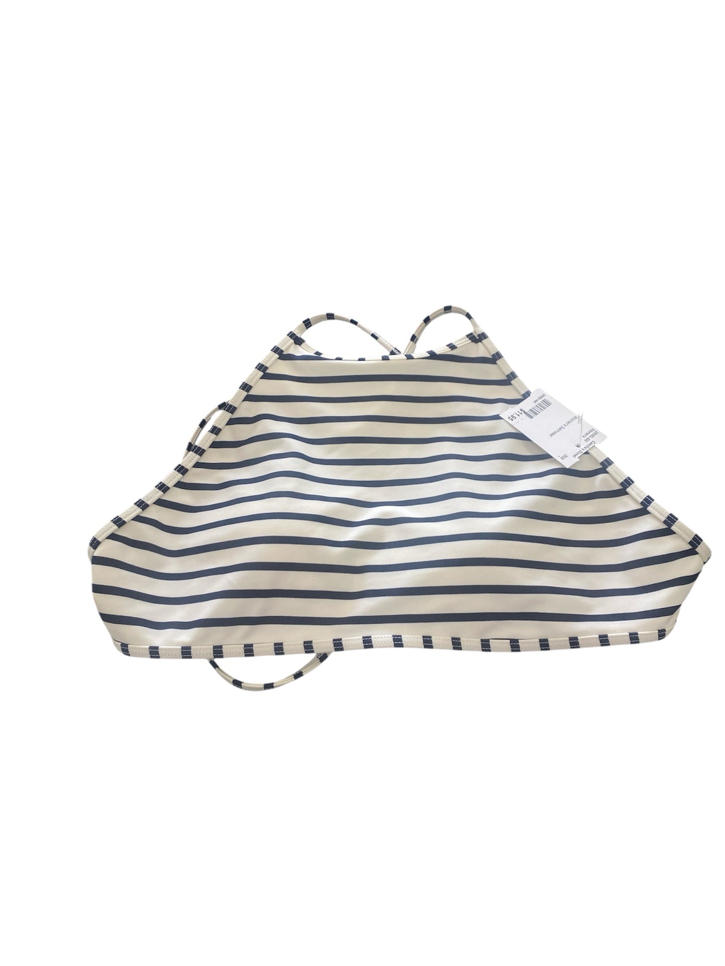 White and Navy Swim Top Women's