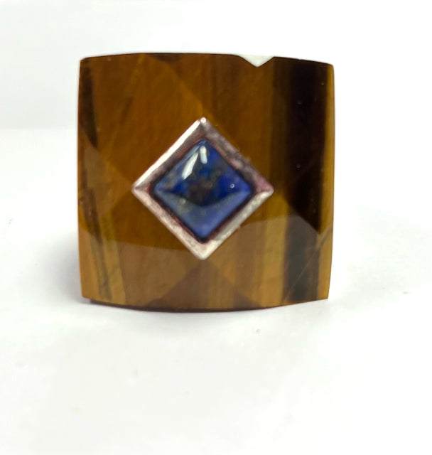 Sterling Silver Gemstone Ring Size 6.5
