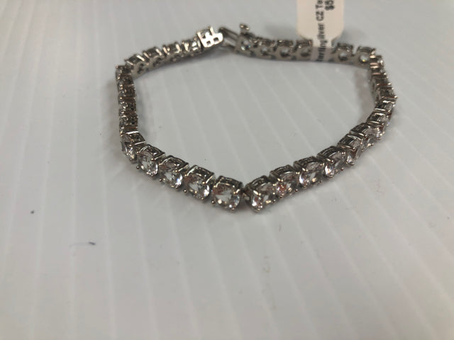 Sterling Silver CZ Tennis Bracelet 7.25"