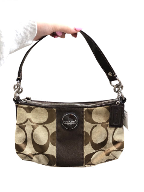 Designer Coach Beige/Brown Crossbody