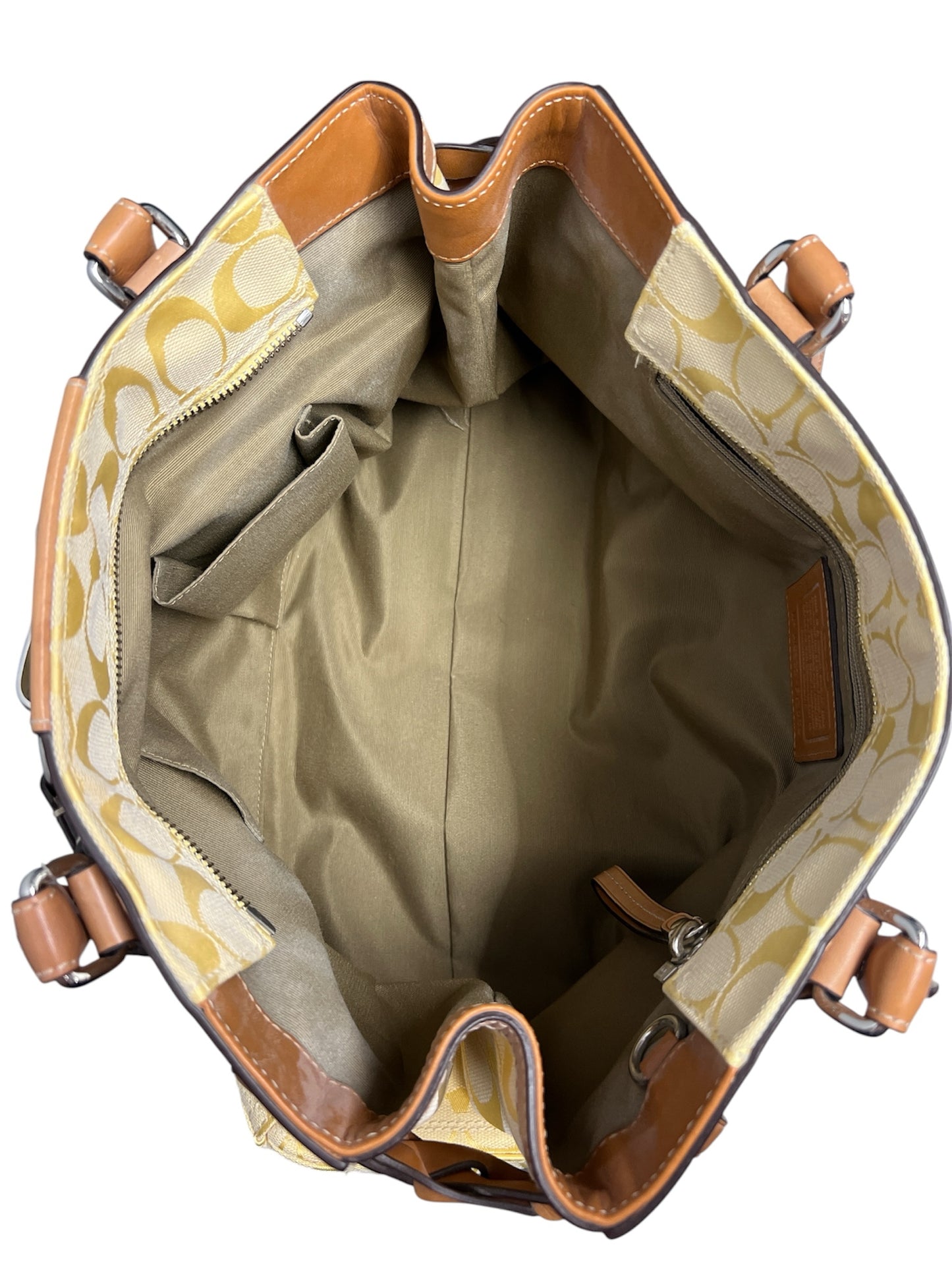 Designer Coach Yellow Handbag