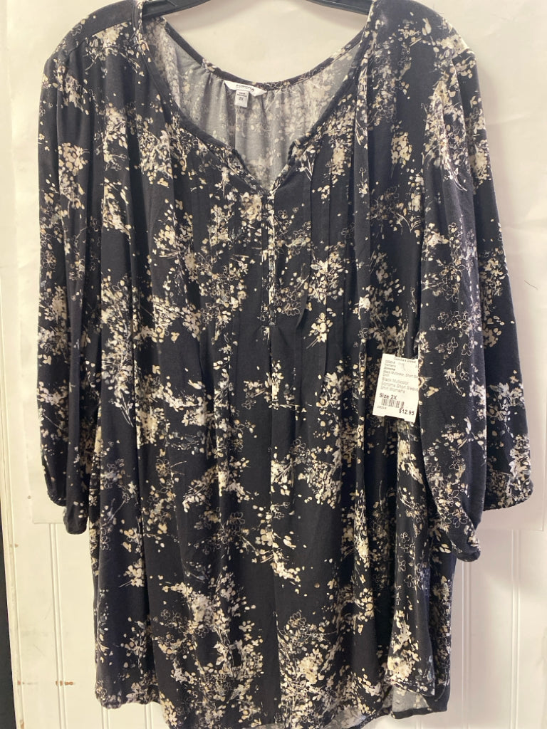Black Multicolor Sonoma Short Sleeve Shirt Women's
