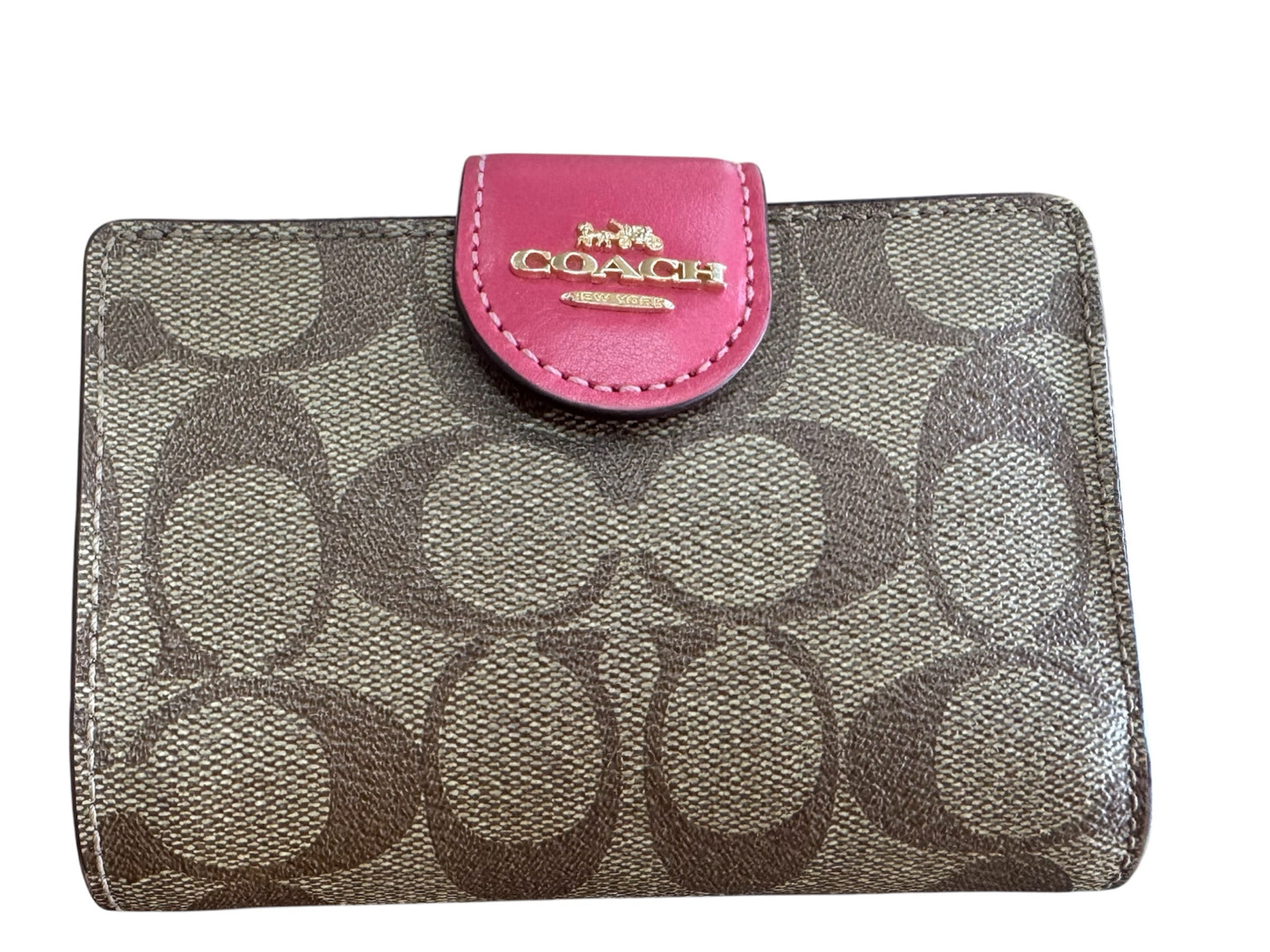 Designer Coach Brown/Pink Wallet