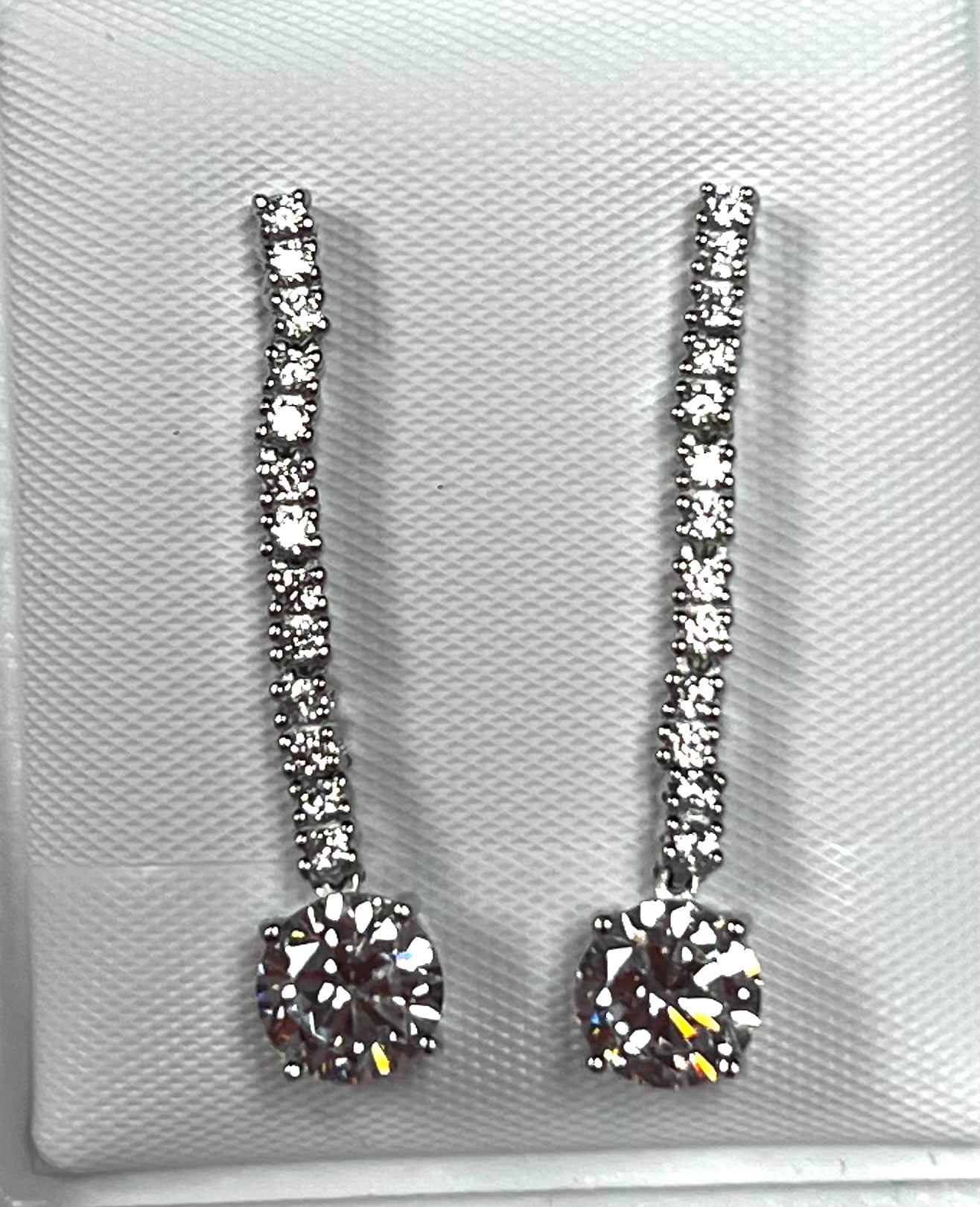 Sterling Silver CZ Earrings New JTV