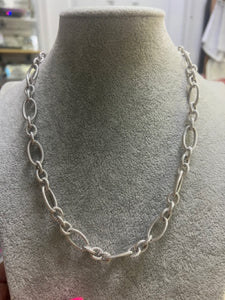 Judith Ripka 22" Sterling Silver Textured Rope Link Necklace Chain