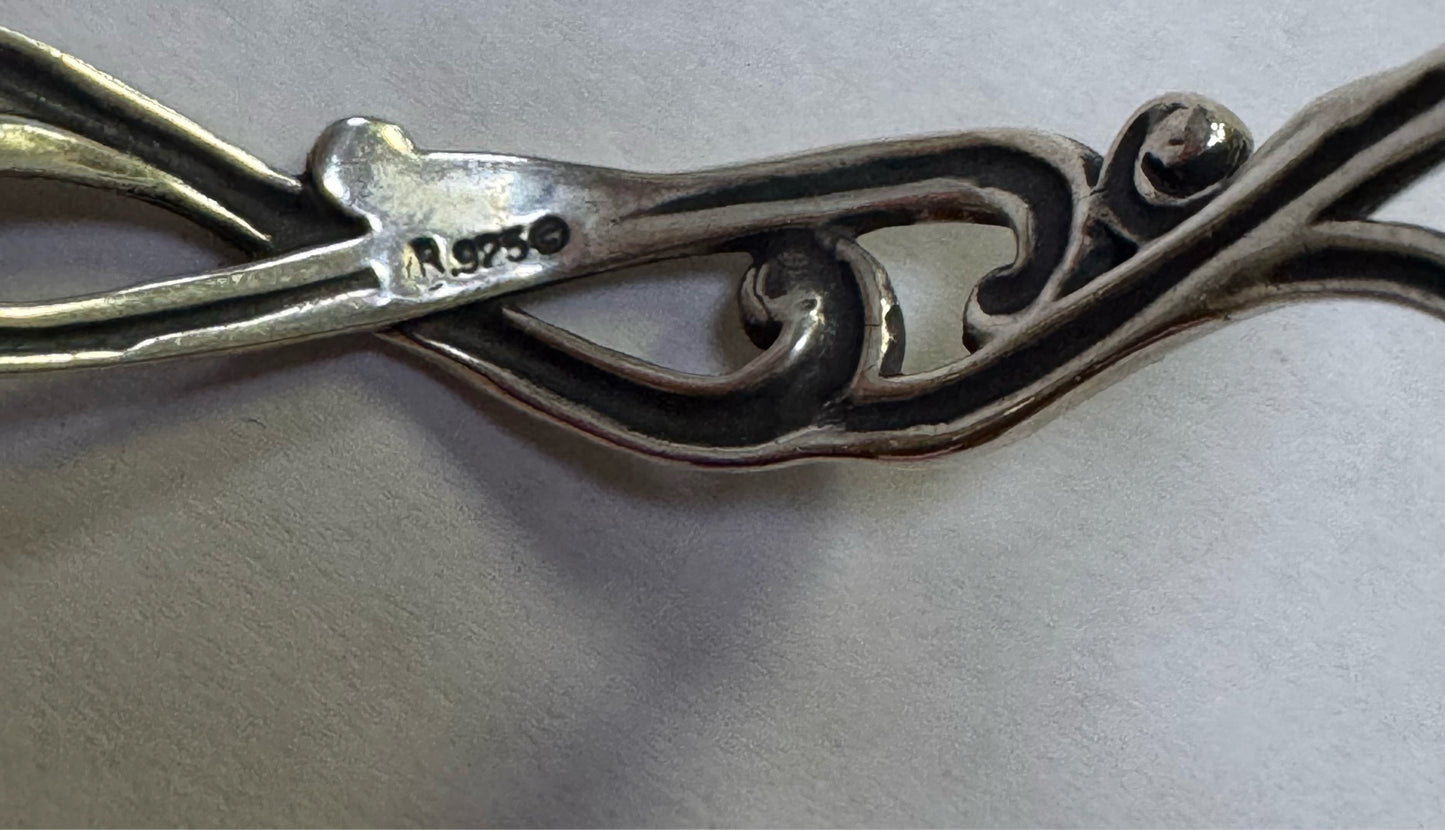 Carolyn Pollack Relios Sterling Silver Sleeping BeautyOval Cuff Bracelet