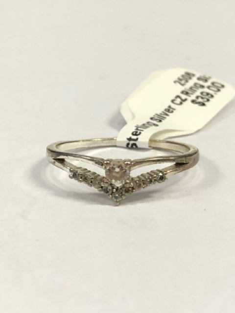 Sterling Silver CZ Ring Size 7.75