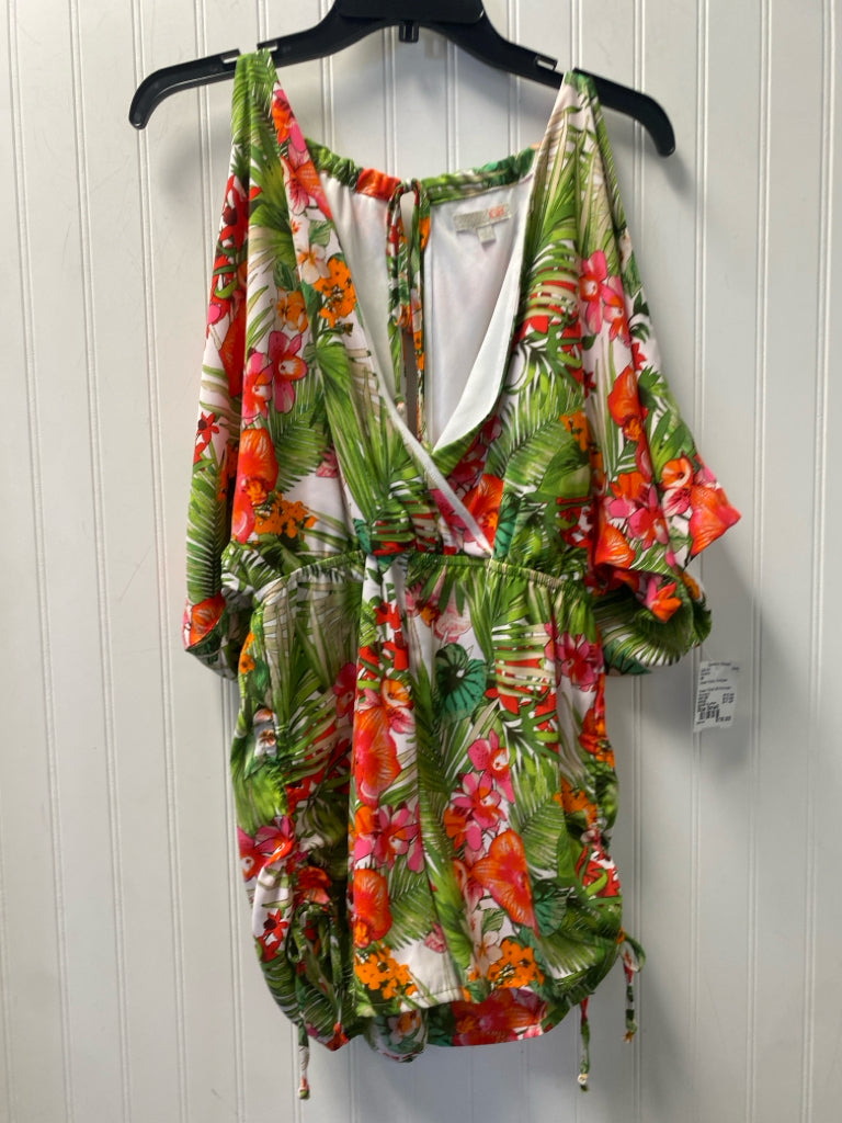 Green Floral GB Romper Women's