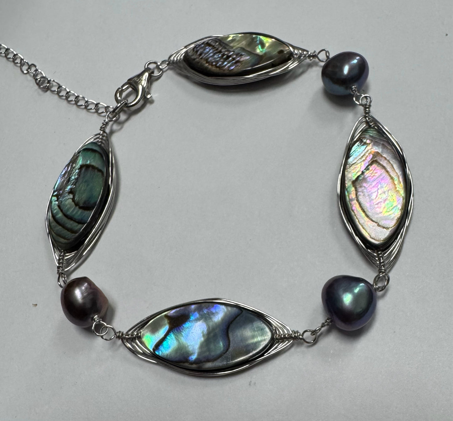 Sterling Silver Pearl Bracelet 8" JTV New