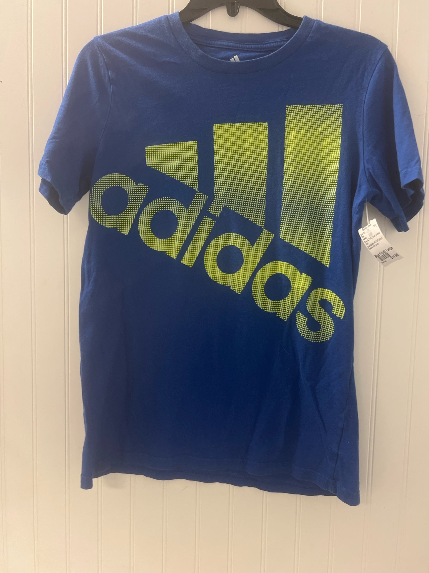Blue Adidas ACTIVE Short Sleeve Shirt Boys