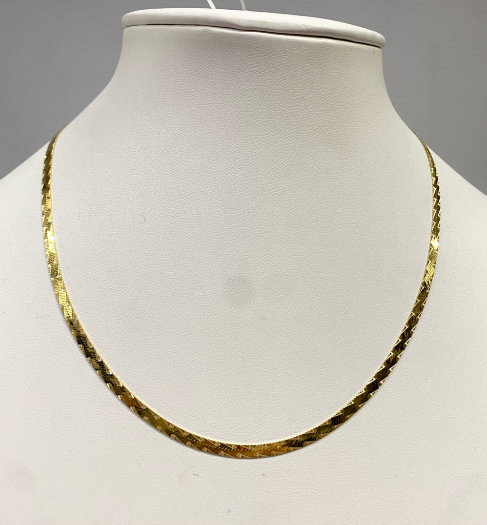 14ky 18" Herringbone Chain