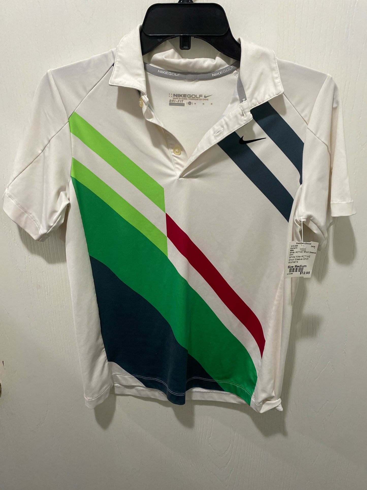White Nike ACTIVE Short Sleeve Shirt Women's