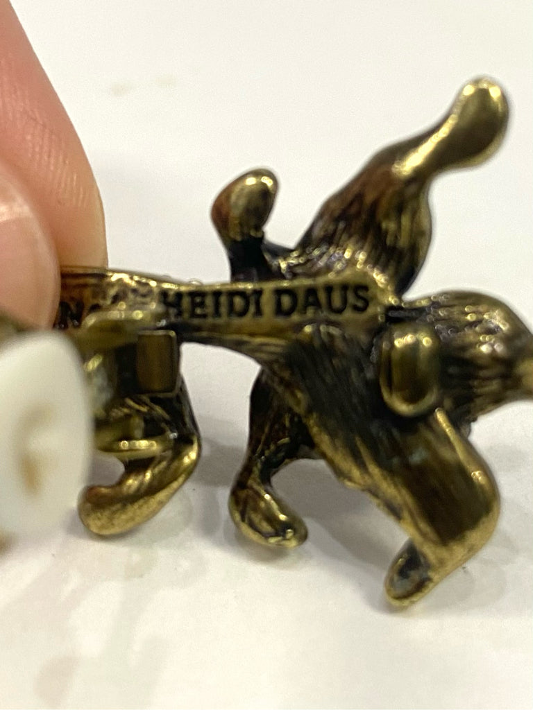 Heidi Daus Earrings My Iris Garden Flower Pink Purple Clip On