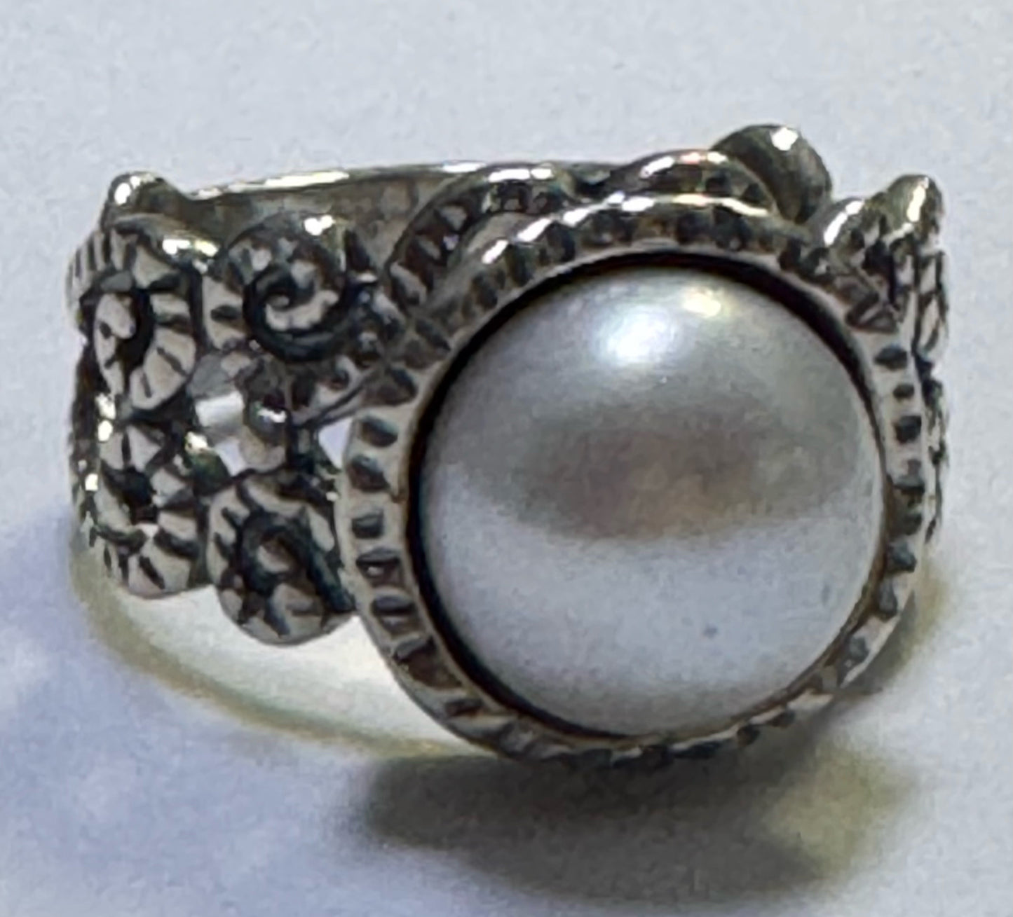 Didae Shablool Sterling 925 Silver Ring Size 9 Pearl