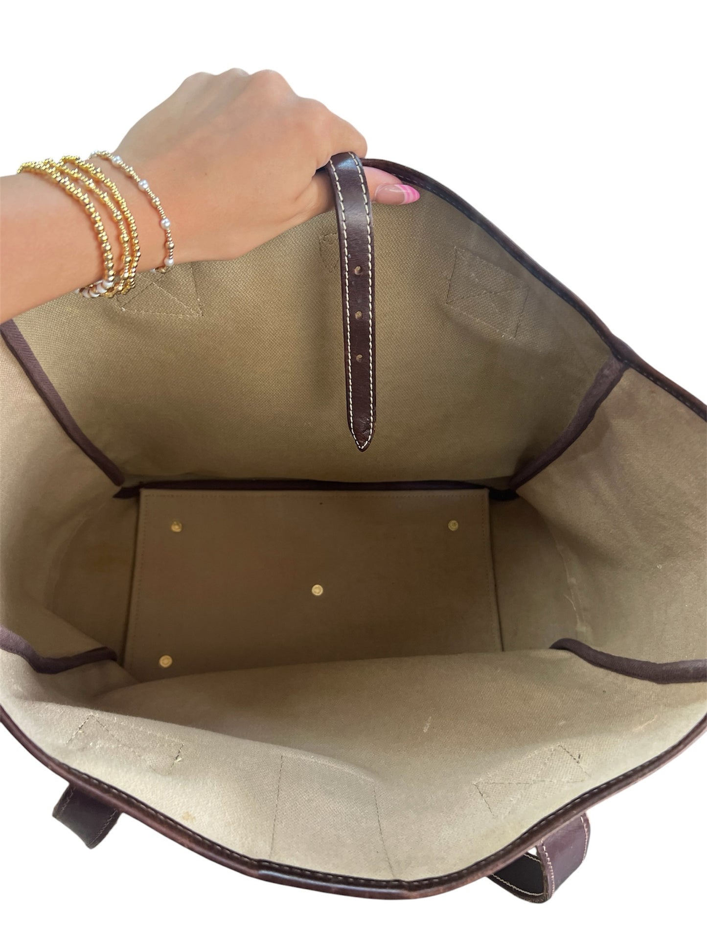 Designer Dooney & Bourke beige Tote Bag