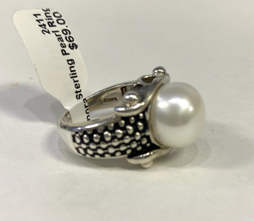 Honora Sterling Silver Pearl Ring Size 6