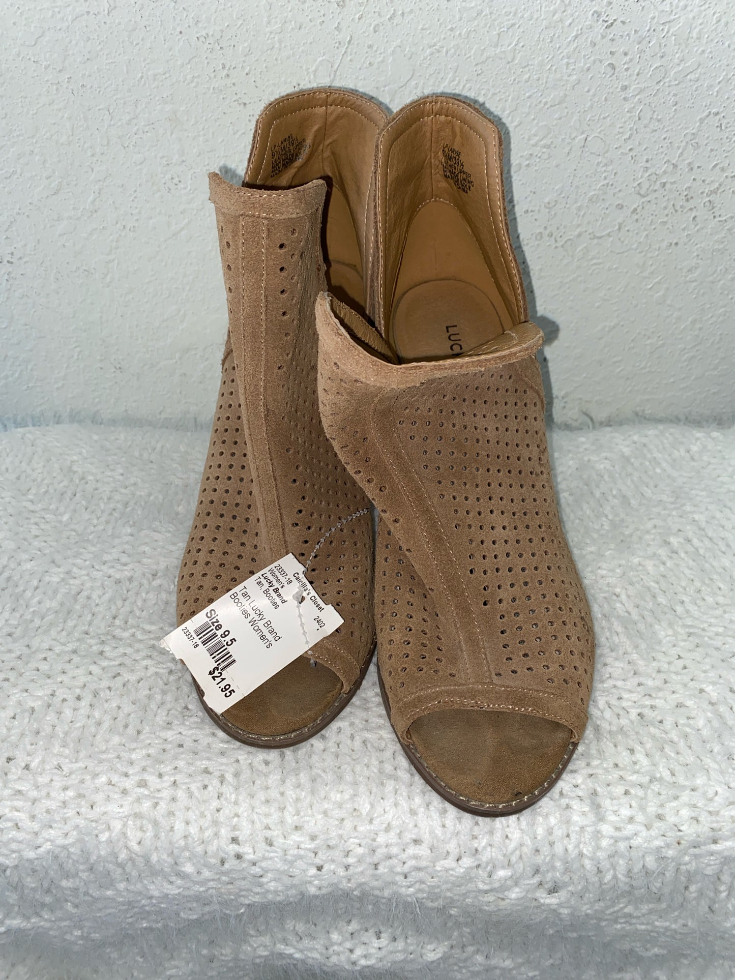 Tan Lucky Brand Booties Women's