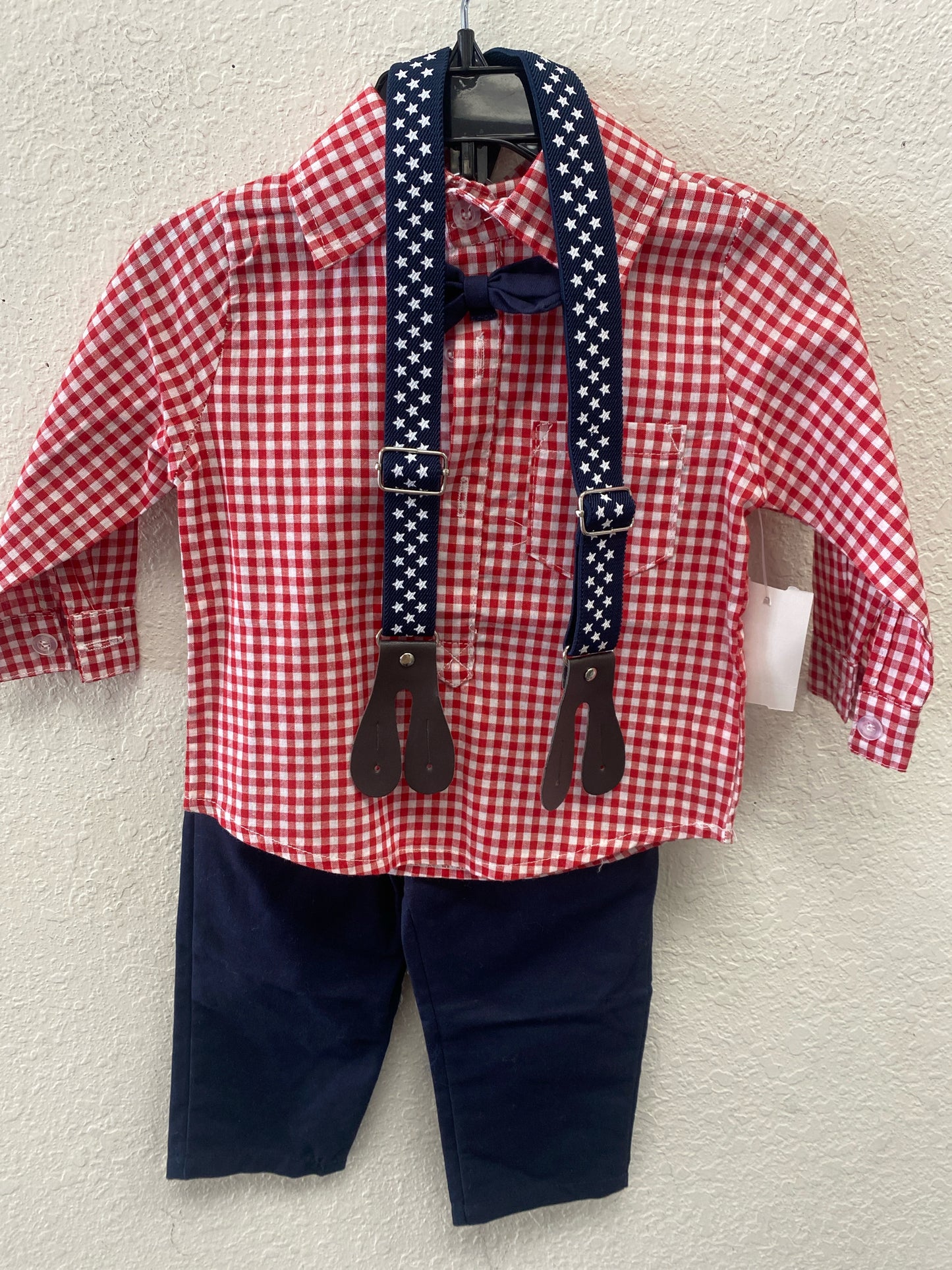 Red Plaid NEW 4 Piece Outfit Boys