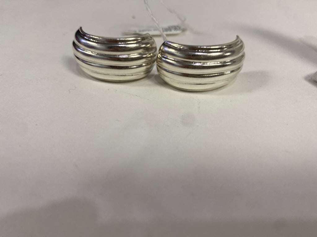 Sterling Silver Half Hoop Earrings