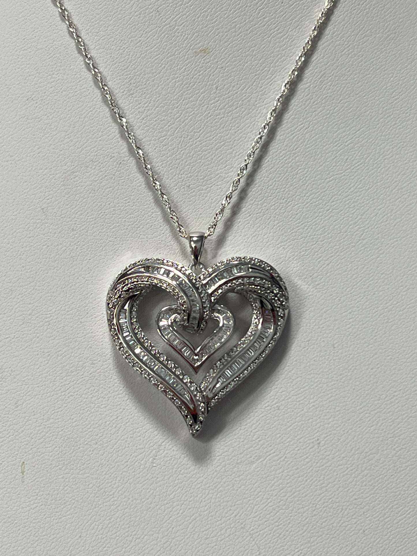 Sterling Silver CZ Necklace Pendant Chain New JTV