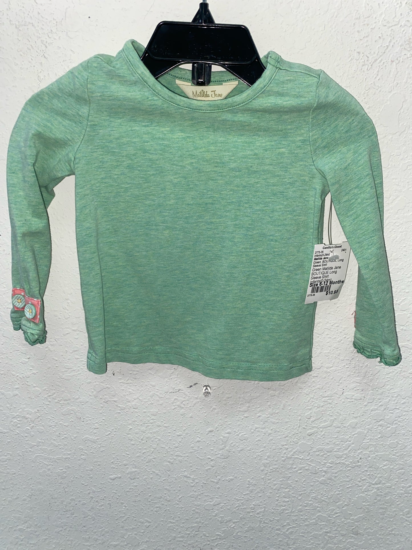 Green Matilda Jane BOUTIQUE Long Sleeve Shirt Infants(0-24m)