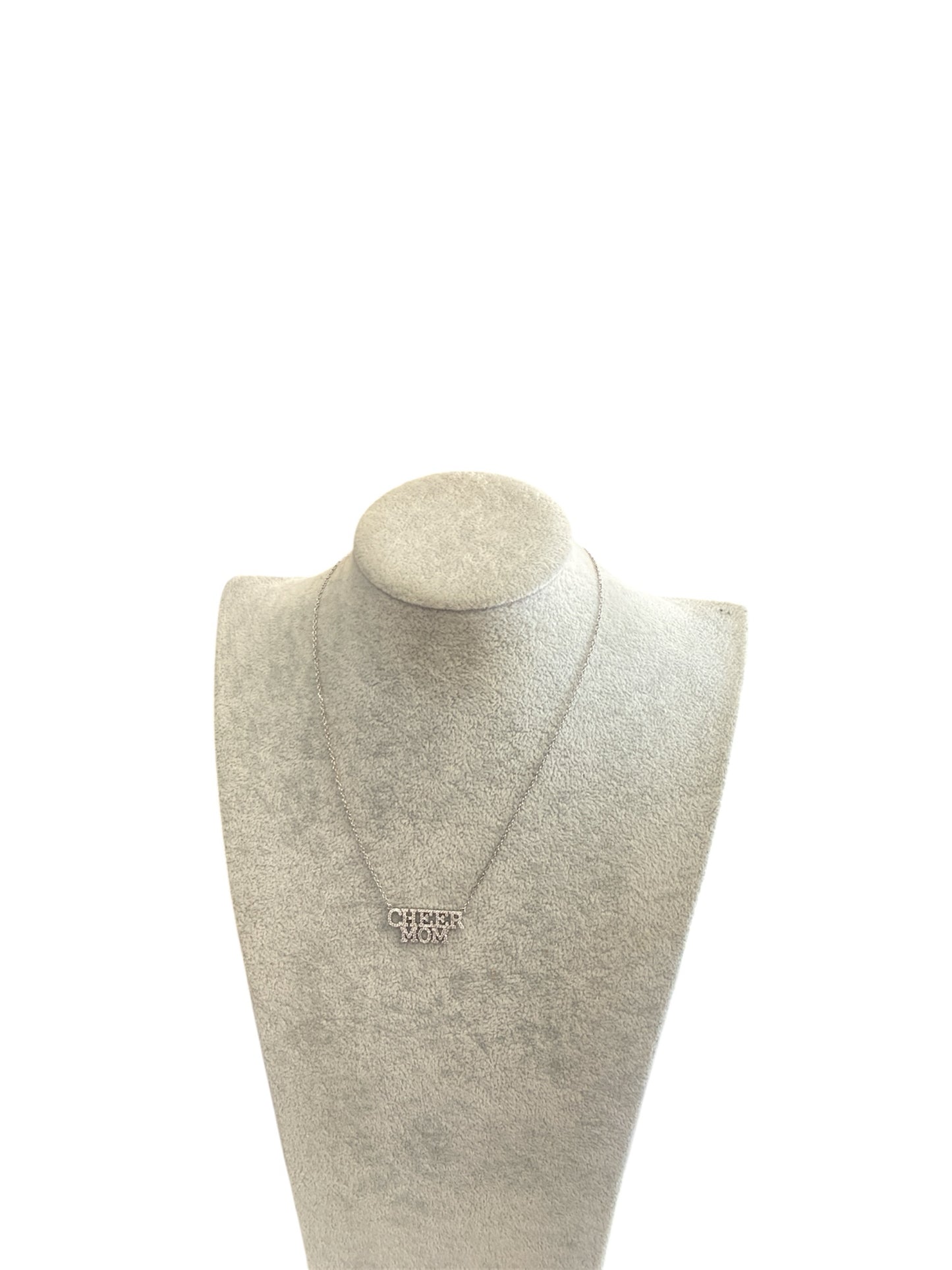 Sterling Silver Sterling CZ Cheer Necklac