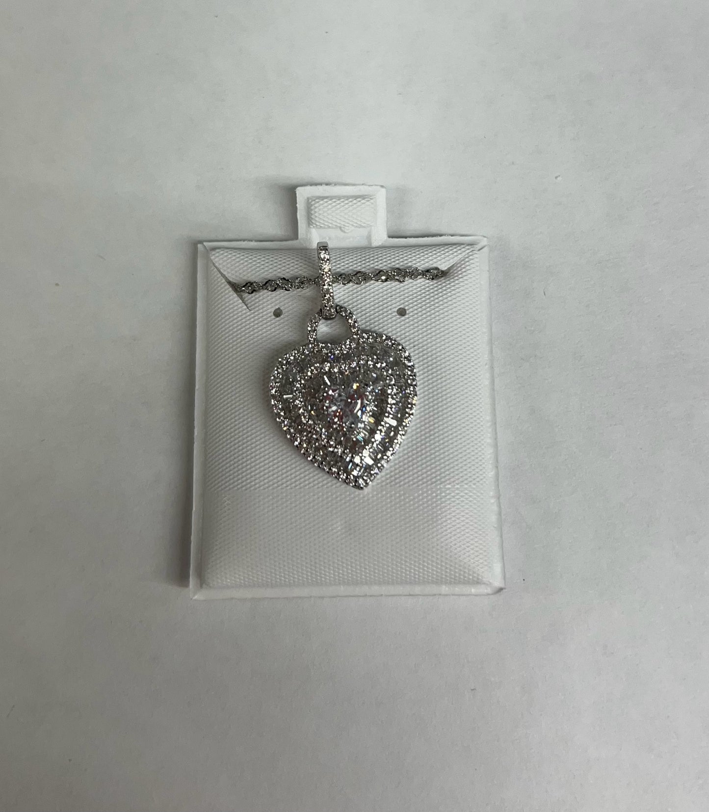 Sterling Silver CZ Pendant & Necklace JTV