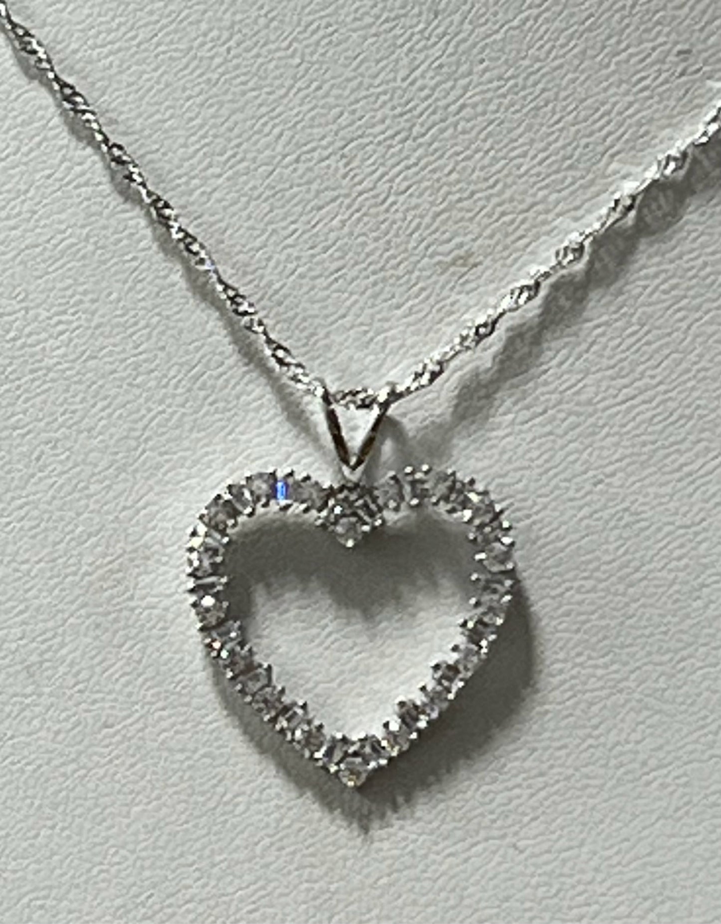 Sterling Silver CZ Necklace Pendant Chain New JTV