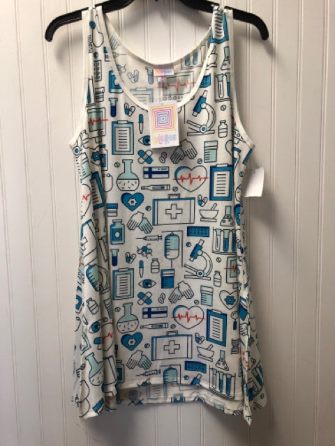 blue and white LulaRoe NEW Tank Women's