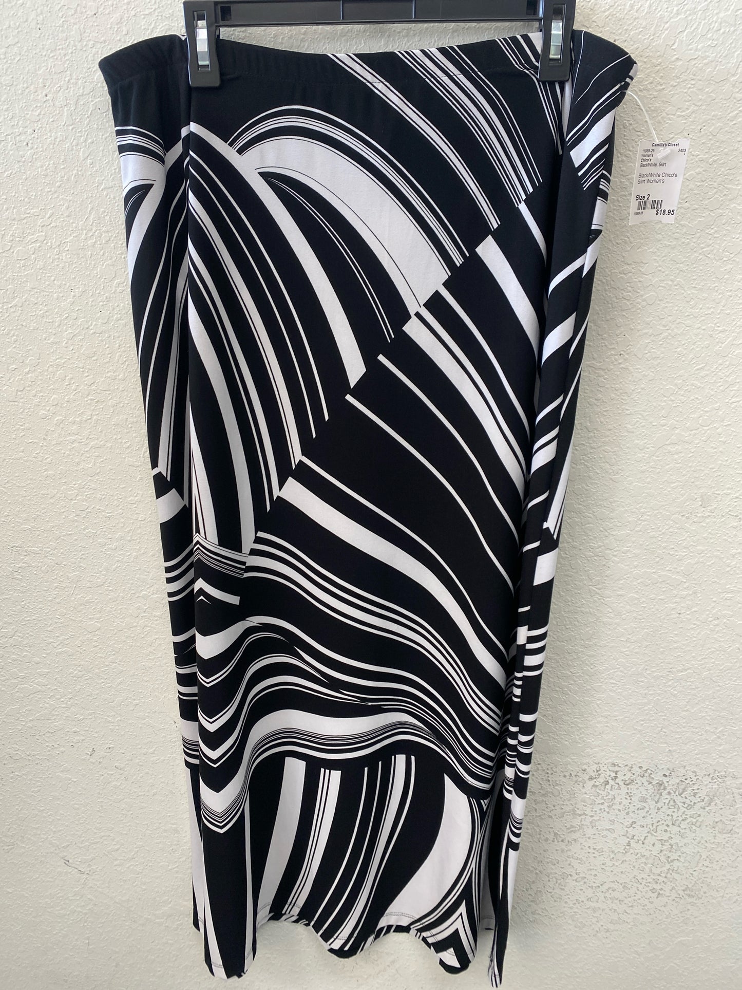 Black/White Chico's Skirt Women's