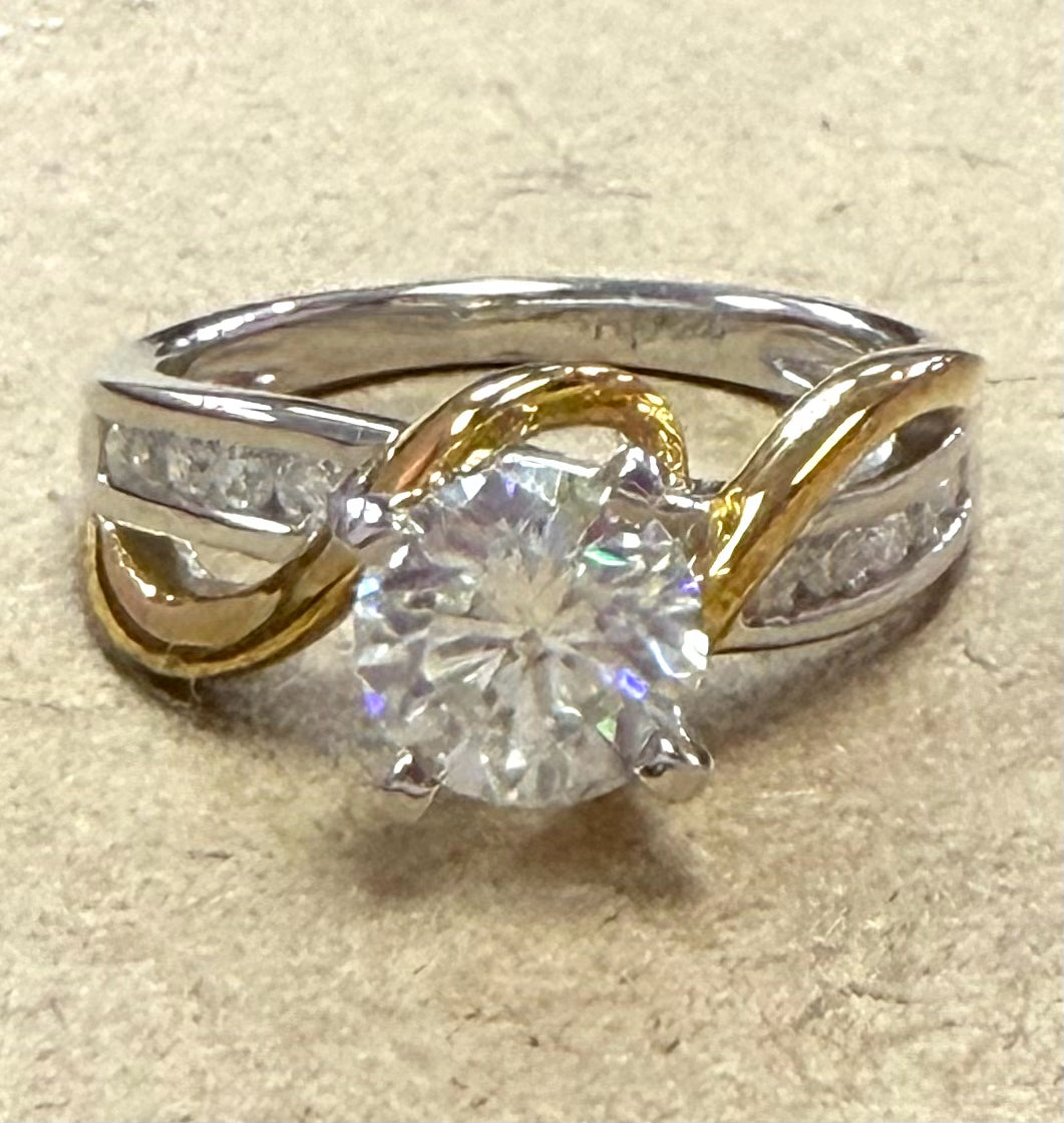 Sterling Silver CZ Ring JTV Size 8
