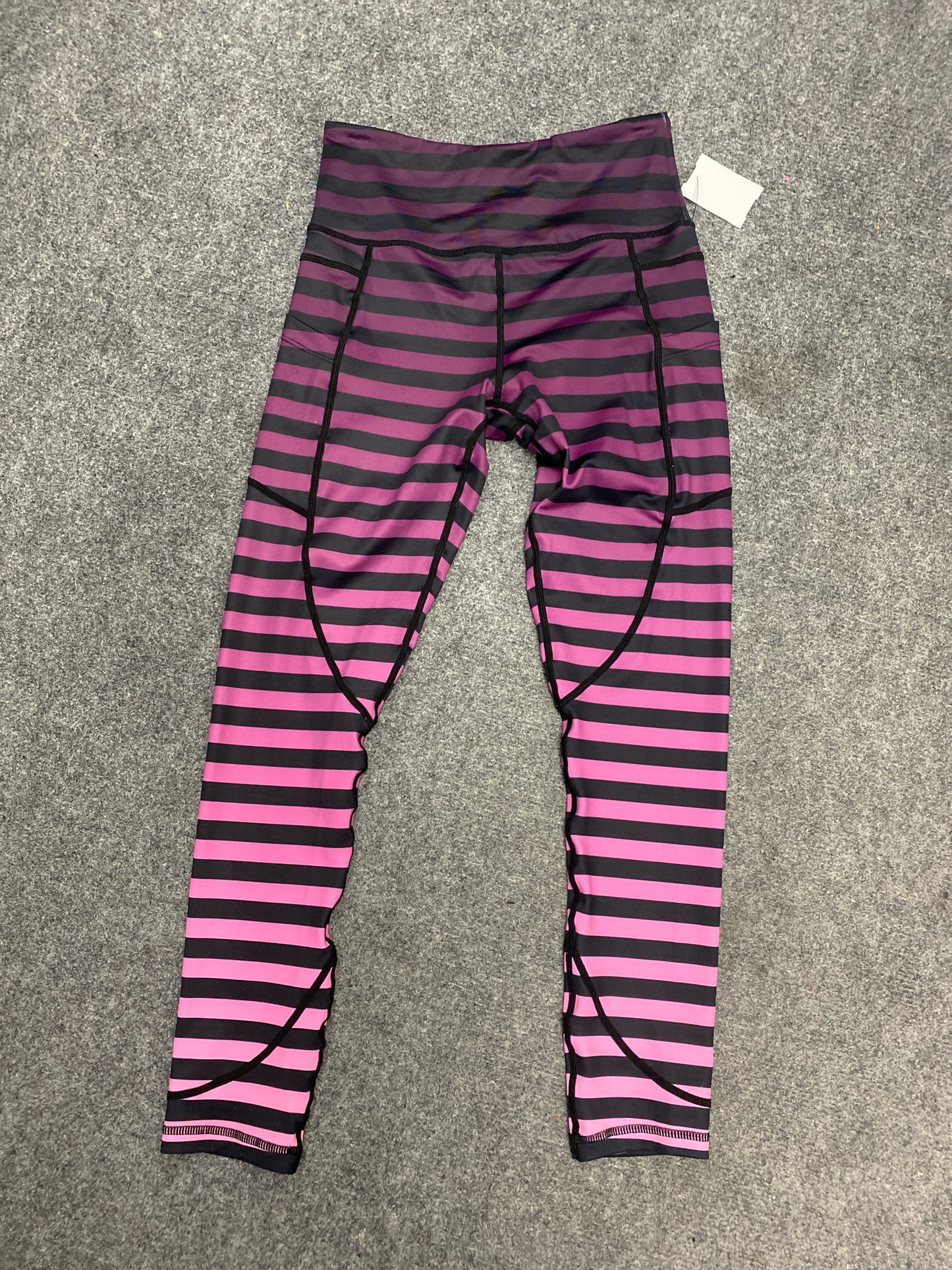 Purple Stripe Zyia Active Leggings ACTIVE Women's
