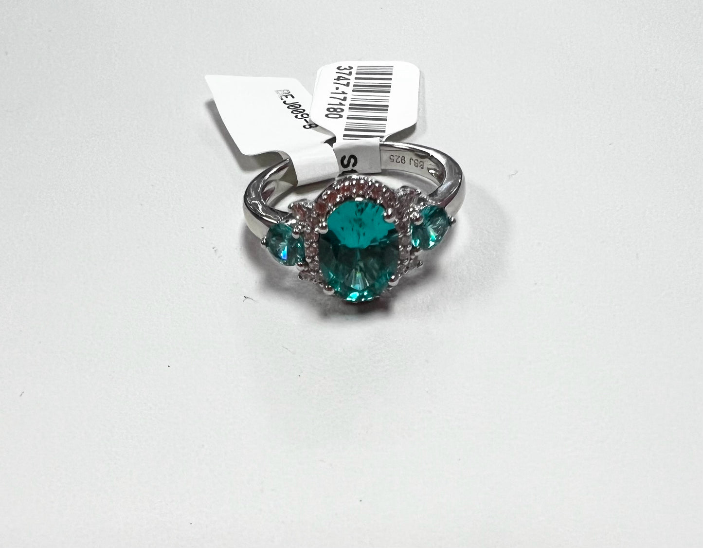 Sterling Silver Gemstone Ring JTV Size 8