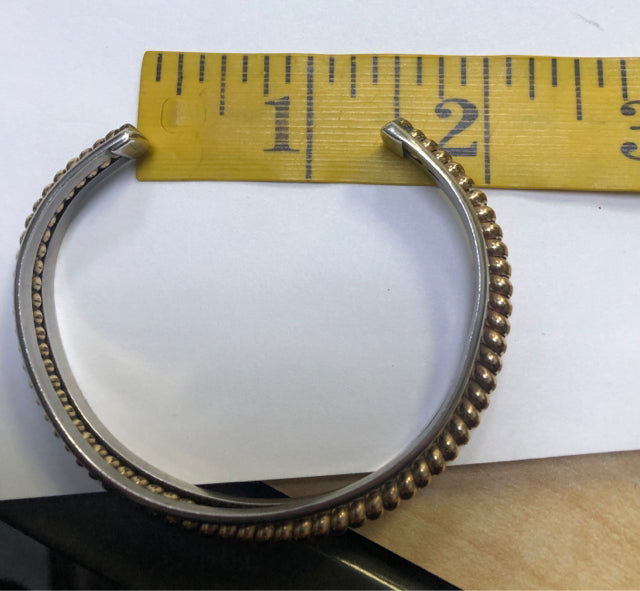 Tahe Navajo Sterling Silver & 1/20 12k GF Gold Filled Cuff Bracelet Cable Design