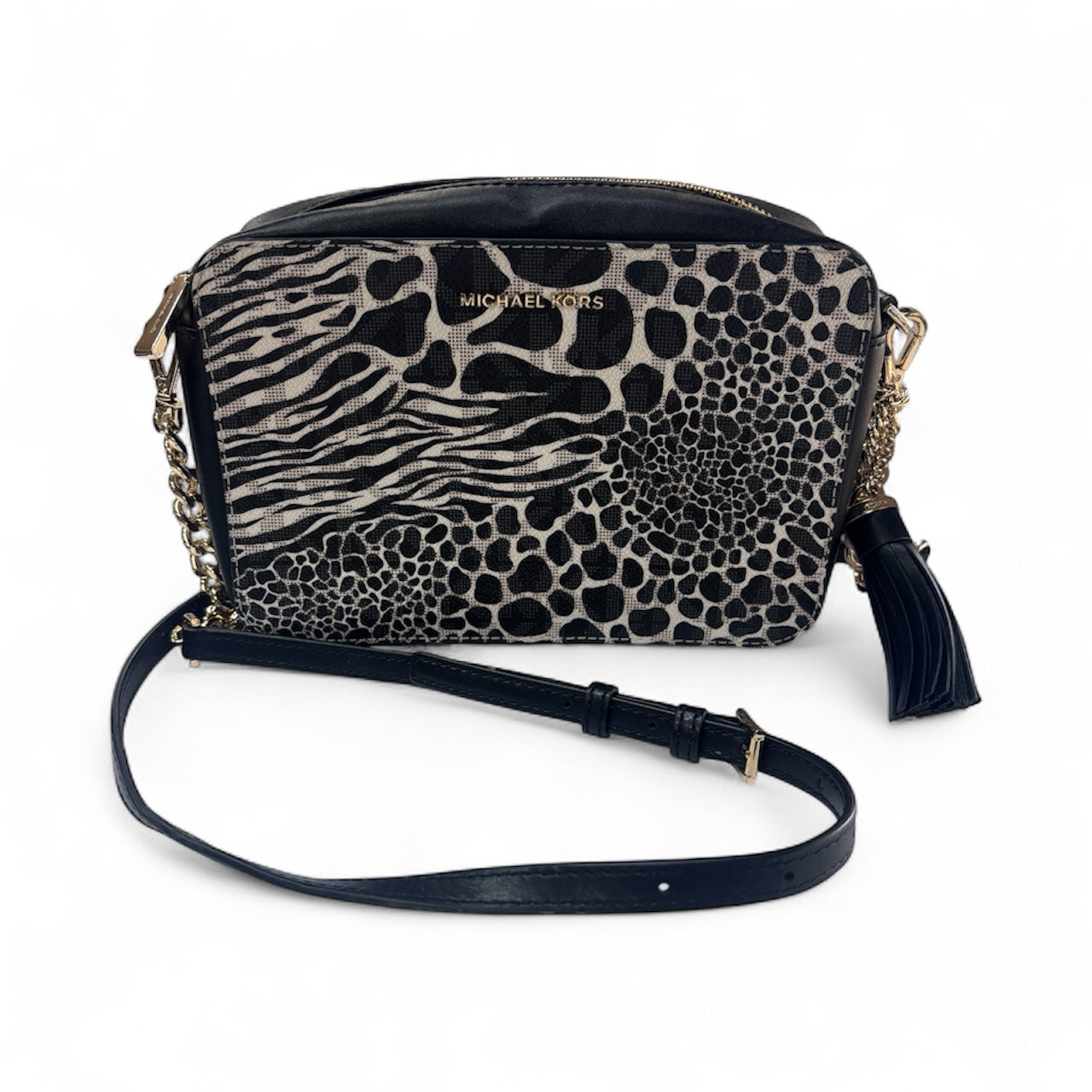 Designer Michael Kors Black/White Crossbody