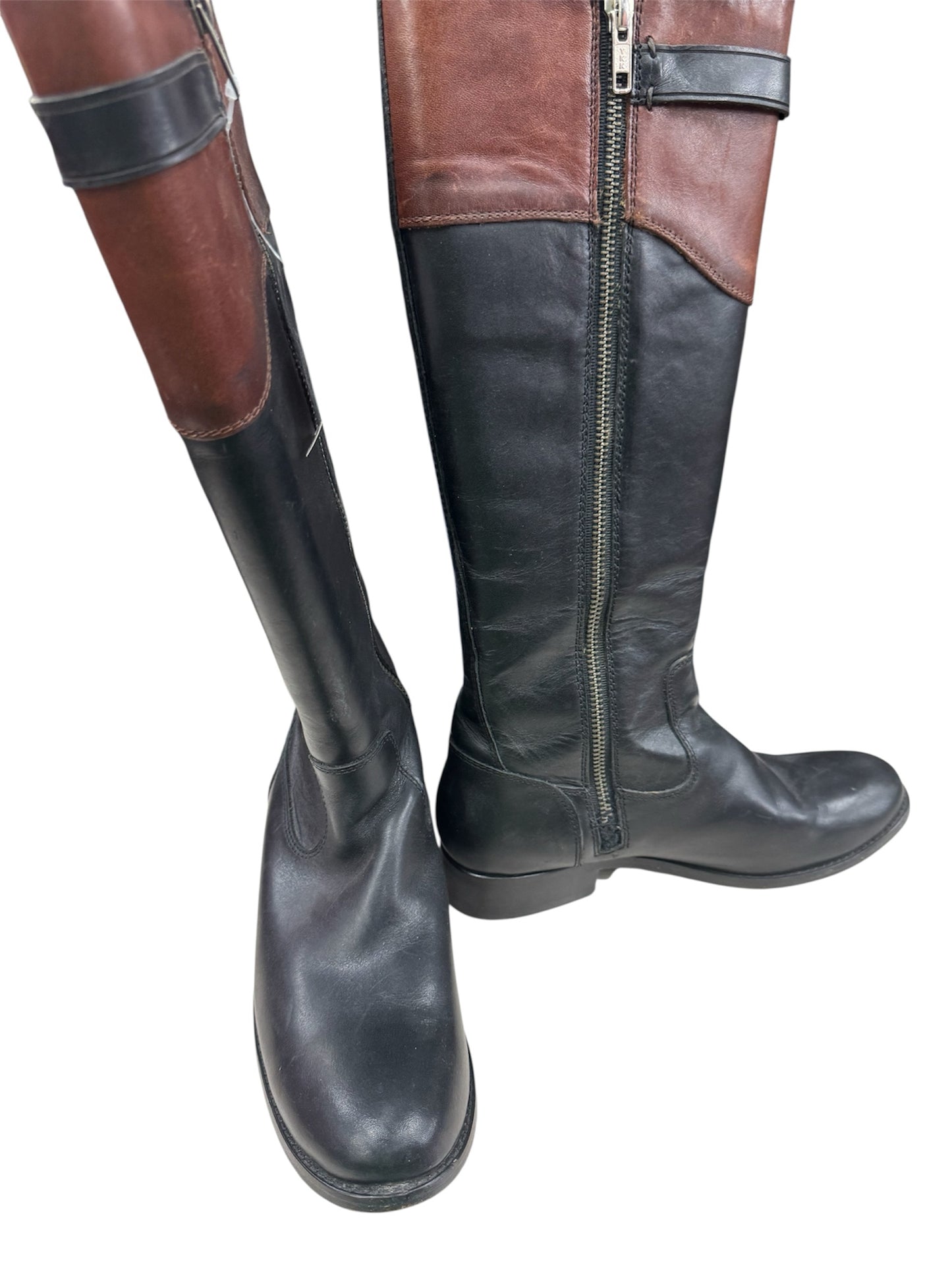Black/Brown Leather Frye Boots Women's