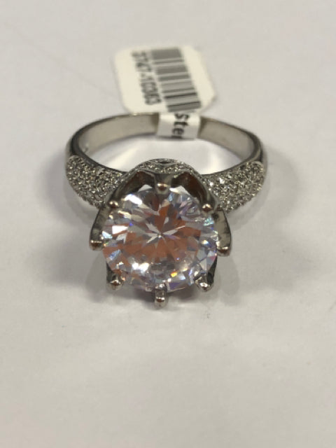 Sterling Silver CZ Ring Size 9.75
