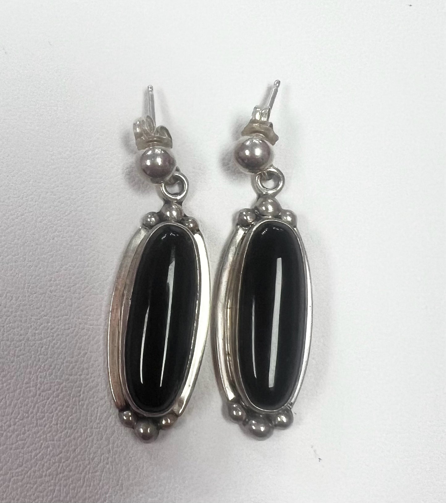 NG Nelson Garcia Kewa Black Onyx Sterling Earrings