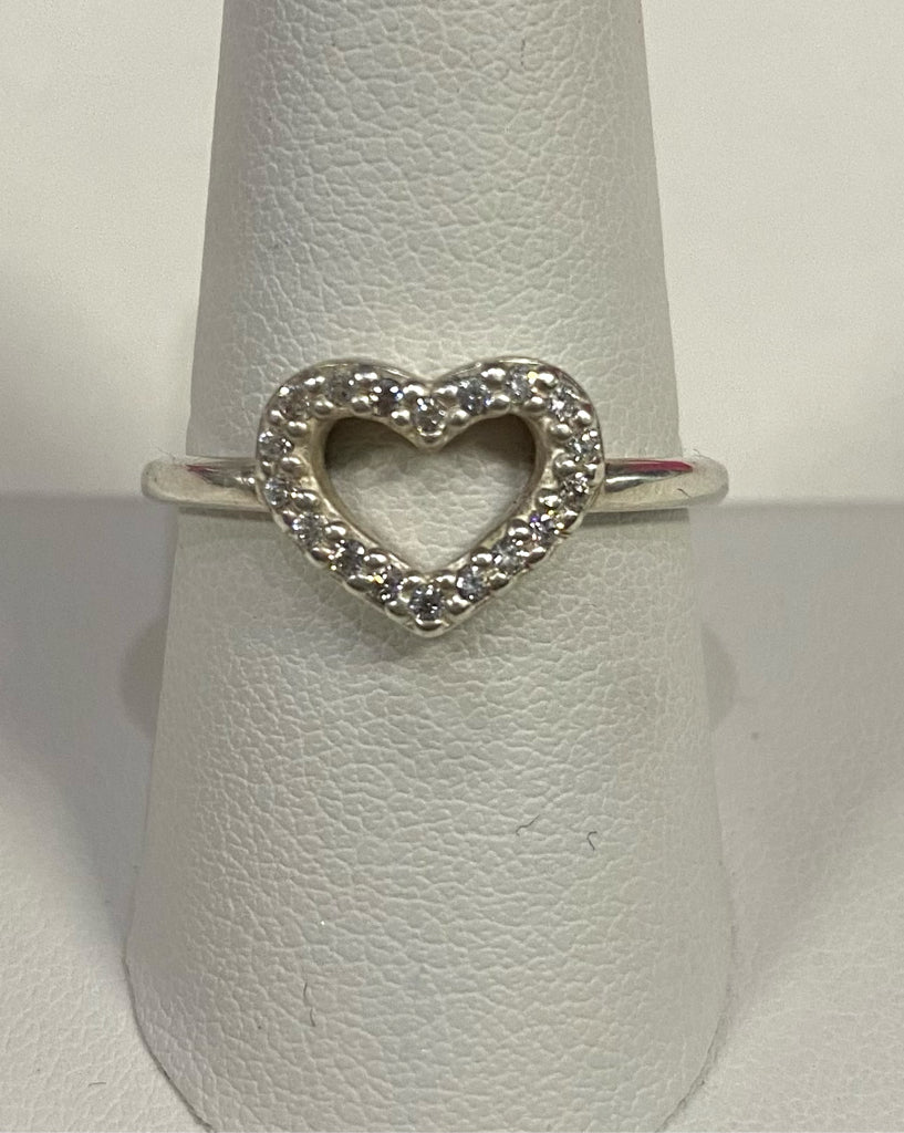 Pandora Sterling Silver Heart Ring Size 9