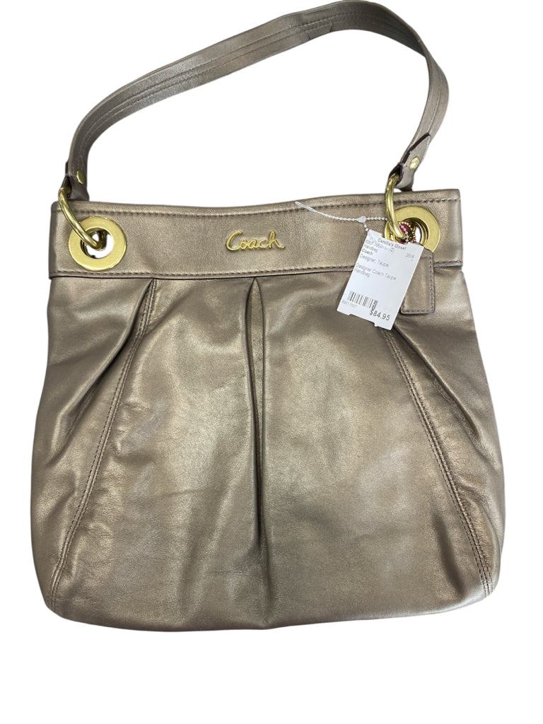 Designer Coach Taupe Handbag