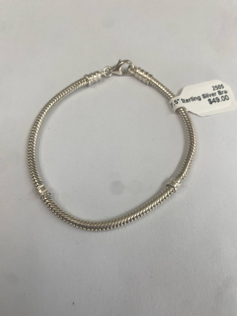 7.5" Sterling Silver Bracelet Charm