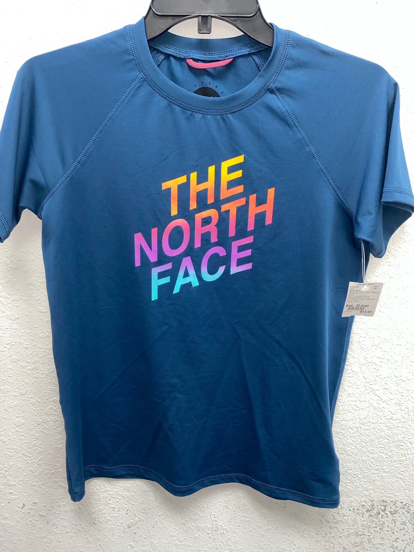 Navy North Face ACTIVE Short Sleeve Shirt Girls