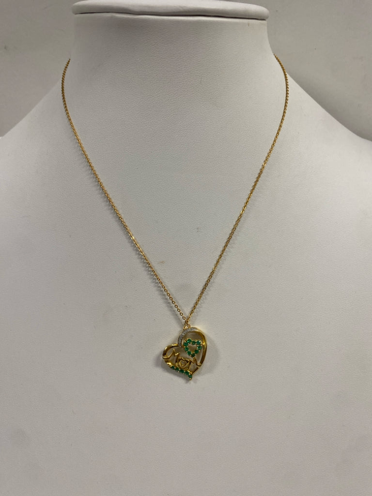 Gold Over Sterling Silver Pendant & 18" Chain Mom