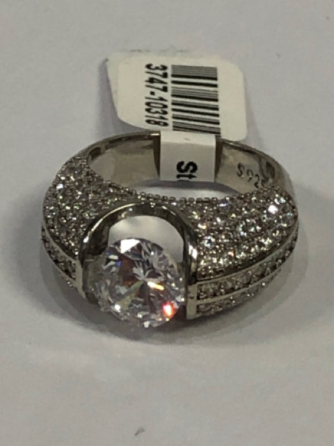 Sterling Silver CZ Ring Size 6