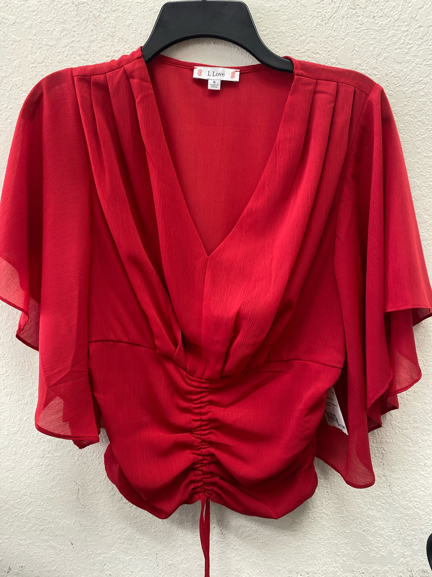 Red L Love Short Sleeve Shirt Women's