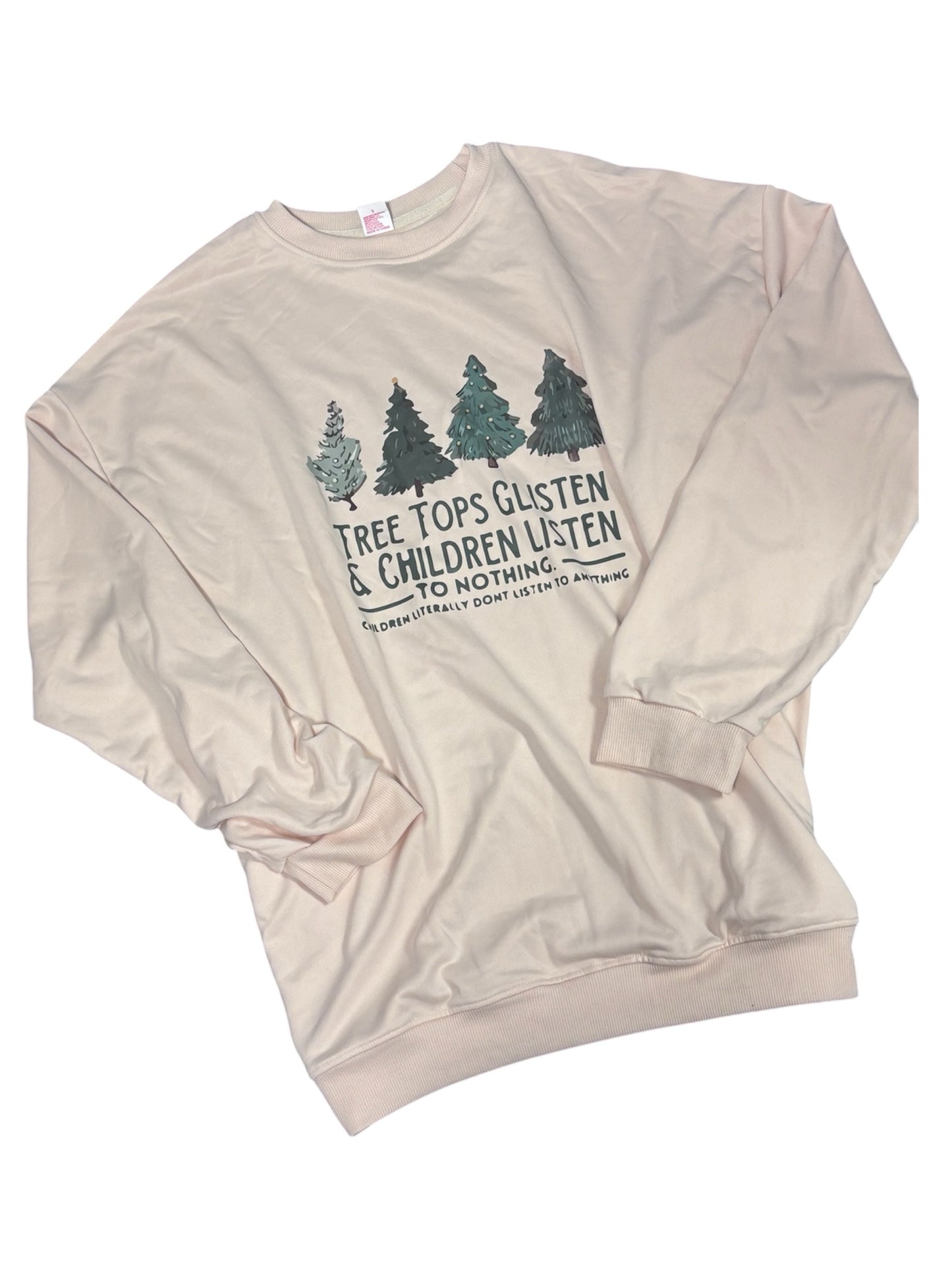 beige and green Long Sleeve Shirt Women's