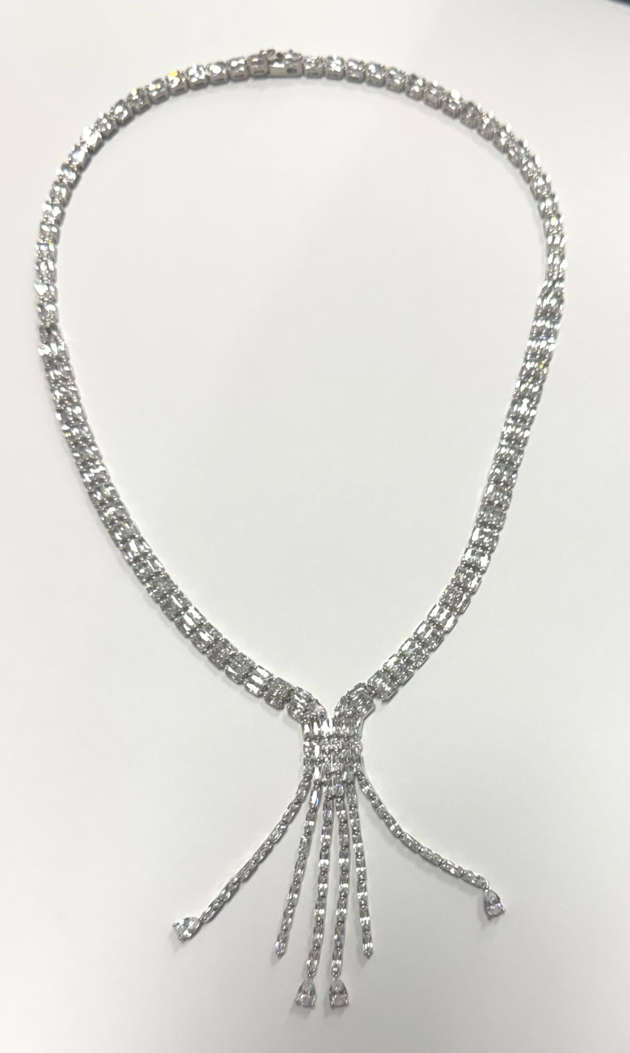 Sterling Silver CZ Necklace New JTV