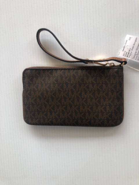 Designer Michael Kors Brown Monogram Wristlet