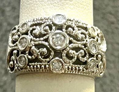14k White Gold 1/3 ct tw Diamond Ring Adwar Casting Company